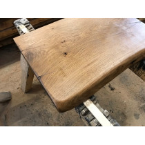 Baumscheibe, Waschtisch, Tischplatte, Altholz-Stil, Antik, Eiche, Baumkante 100x45x4,5